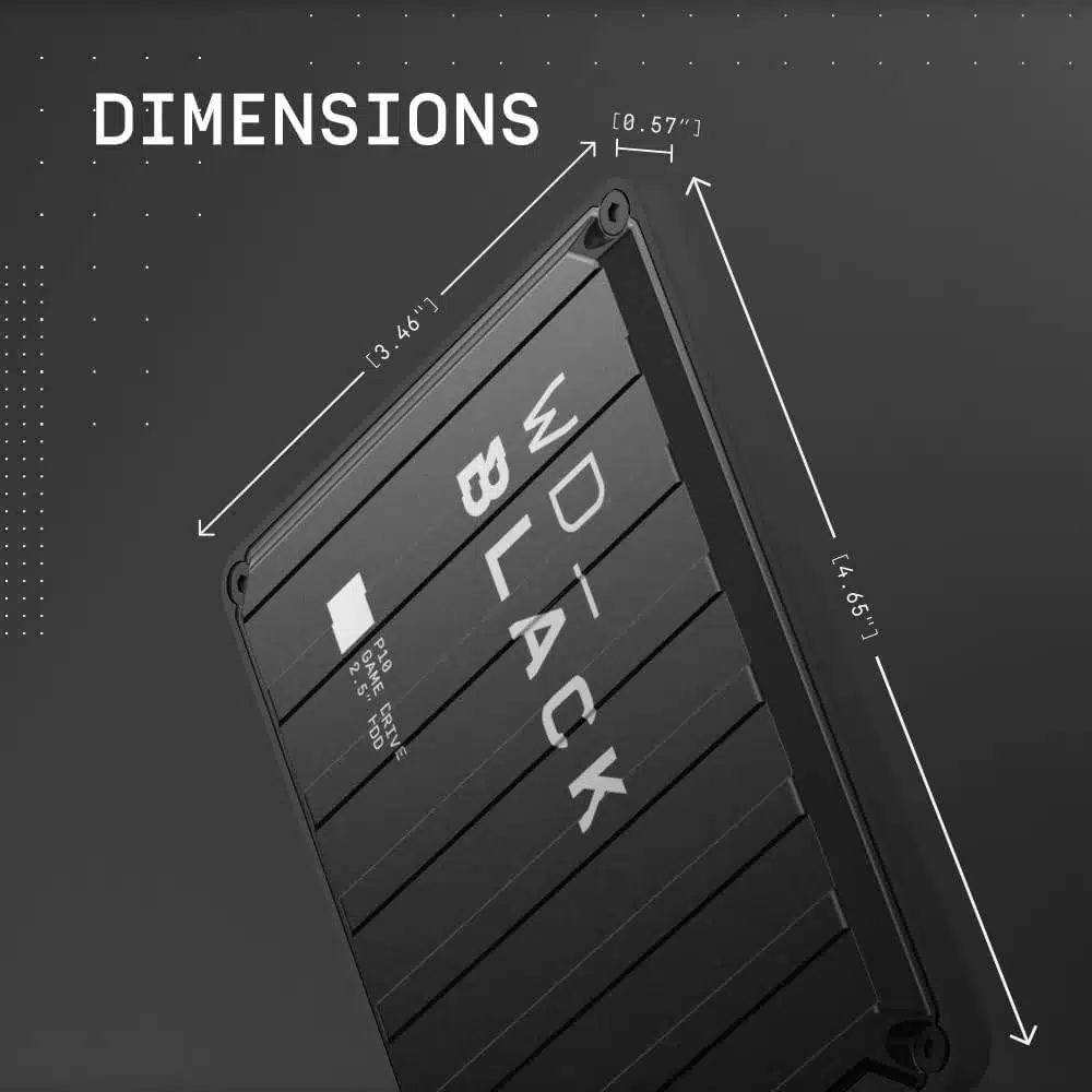 Disco Externo 2.5" Western Digital WD Black P10 Game Drive 5TB USB 3.2 Preto - Image 2
