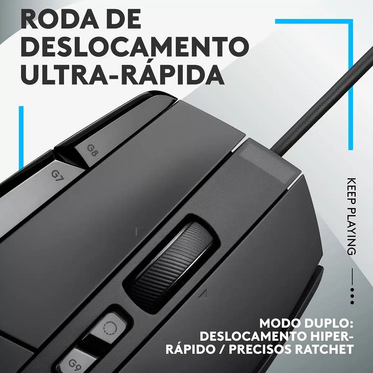Rato Óptico Logitech G502 X Wired Hero 25600DPI Gaming Branco - Image 2