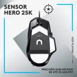 Rato Óptico Logitech G502 X Wired Hero 25600DPI Gaming Branco - Image 3