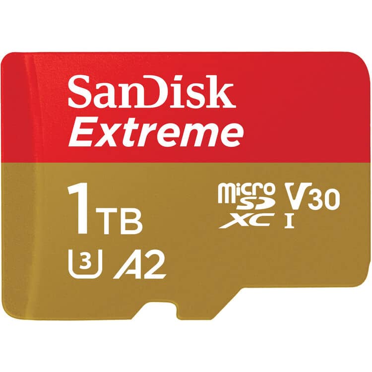 Cartão de memória microSDXC SanDisk Extreme UHS-I de 1 TB com adaptador SD