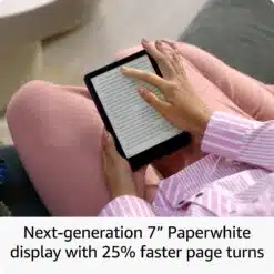 Alternative view of Amazon Kindle Paperwhite Signature Edition - 32 GB - Framboesa Metálica