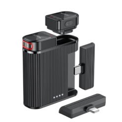 Microfone de lapela com botão magnético 2 em 1 Yesido KR19