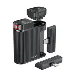 Microfone de lapela com botão magnético 2 em 1 Yesido KR19