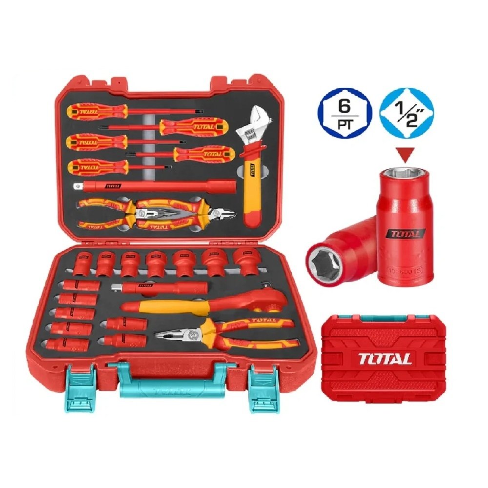 Conjunto de 26 peças de ferramentas manuais isoladas