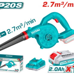 Soprador Total Tools 20V com bateria de 18000 RPM + bateria de 2Ah + carregador