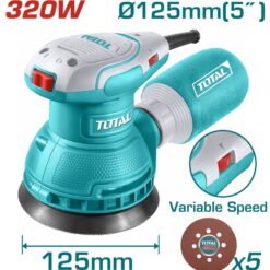 Lixadeira rotativa TOTAL 320W / Φ-125mm (TF2131256)
