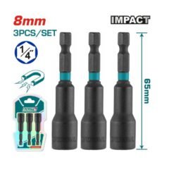 Conjunto de 3 porcas magnéticas de 8 mm