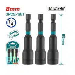 Conjunto de 3 porcas magnéticas de 8 mm