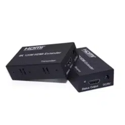 Extensor HDMI VIDEOCAST 4K 120M com suporte para cabos CAT5e e CAT6.