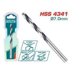 Broca de aço rápido 4341 de 7 mm da Total Tools para serviço pesado