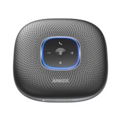 Anker PowerConf Viva-voz, Alto-falante para Conferências com Certificação Zoom, 6 Microfones, Captação de Voz Aprimorada em 360°, 24 Horas de Autonomia em Chamadas, Bluetooth 5.3, USB-C, Compatível com as Principais Plataformas para Espaços de Trabalho Pessoais