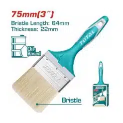 Pincel com Cabo de Plástico e Borracha Revestida de 3"