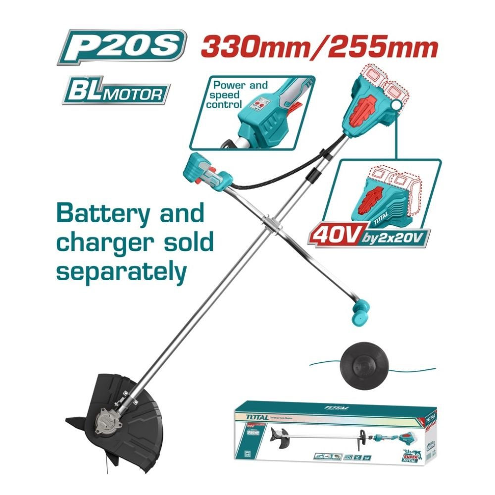 Roçadeira e cortador de grama TOTAL Lithium 40V loja online angola