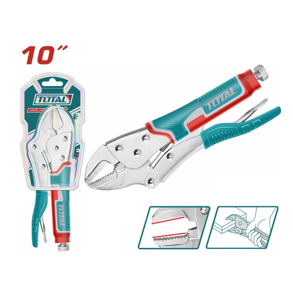 Alicate de pressão com mandíbula reta TOTAL THT191002 de 10"