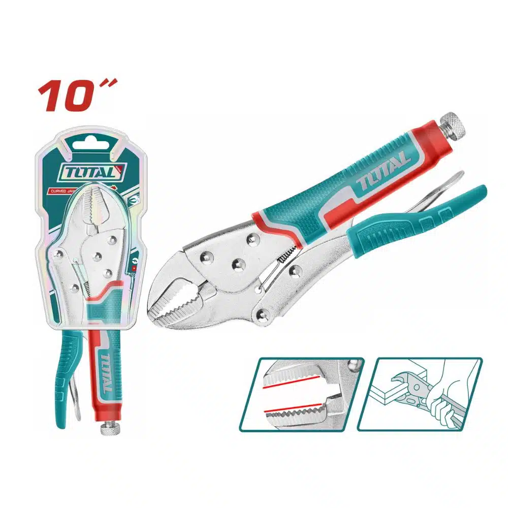 Alicate de pressão com mandíbula reta TOTAL THT191002 de 10"