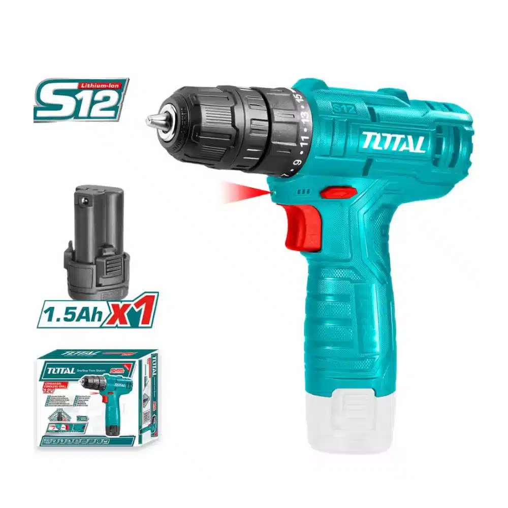 Furadeira sem fio Total TDLI12415 de íon de lítio 12V com bateria única loja online angola