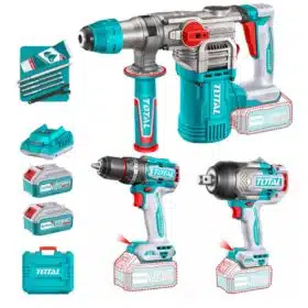 Mega Combo PRO Furadeira 96N.m + Martelo Rotativo + Chave de Impacto 3/4" 20V Total