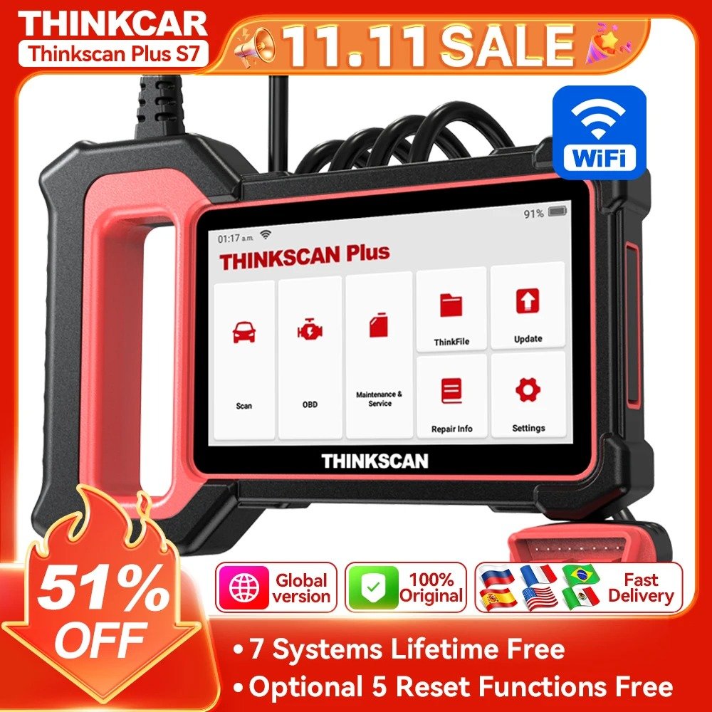Máquina de diagnostico THINKCAR Thinkscan Plus S7 OBD2 Scanner 2025 - Image 9