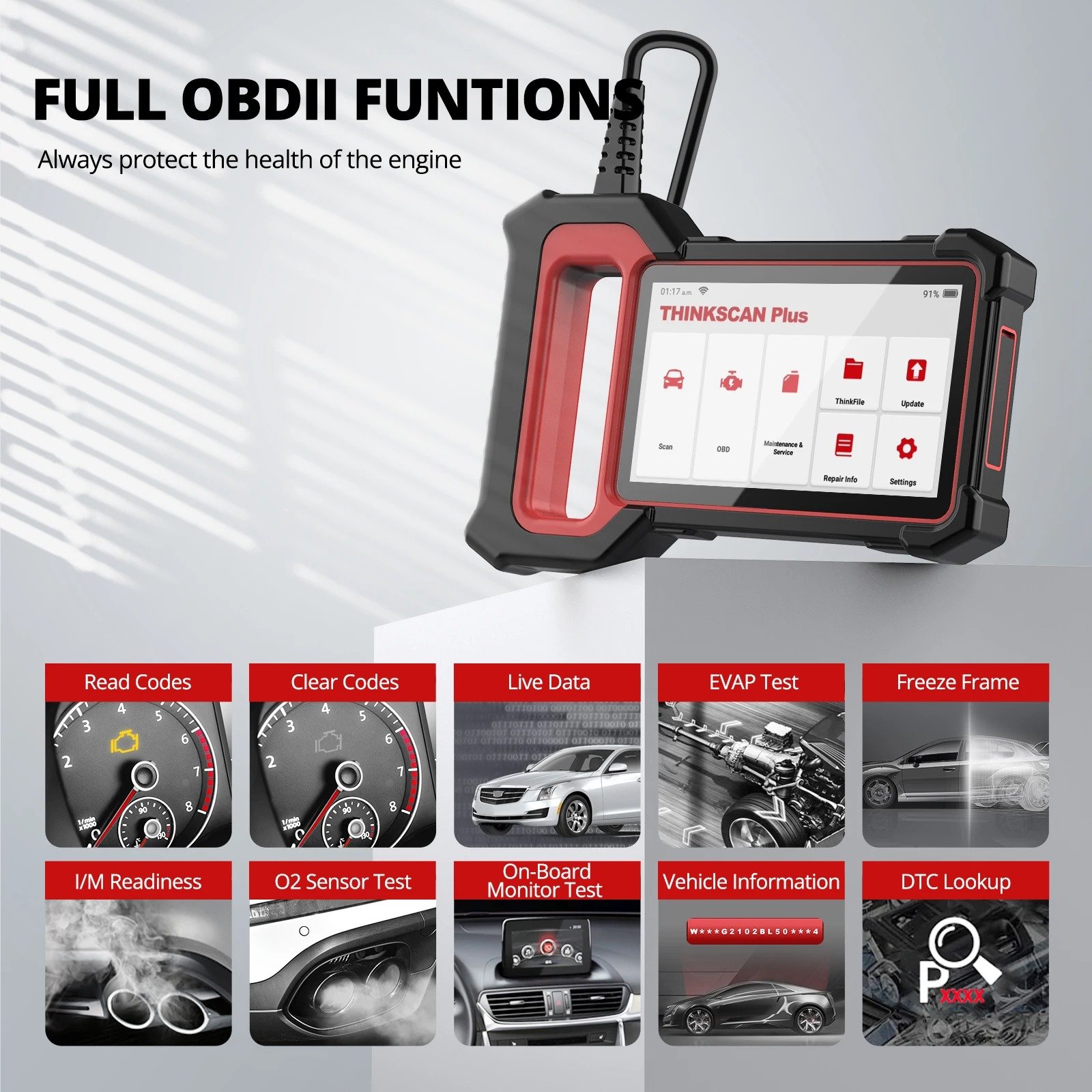 Máquina de diagnostico THINKCAR Thinkscan Plus S7 OBD2 Scanner 2025 - Image 7