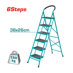 Escada Total Steel com 6 Degraus, 380x260mm, Carga Máxima 150Kg