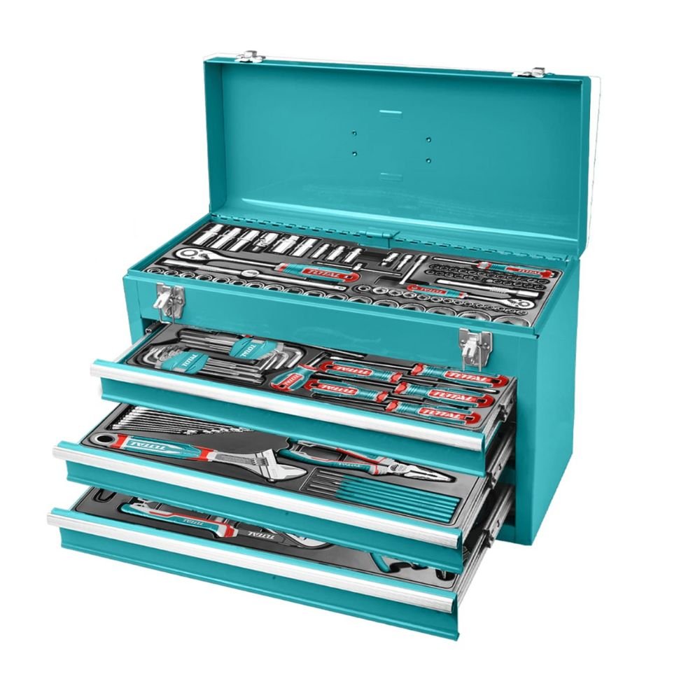 Conjunto de ferramentas TOTAL com 132 peças