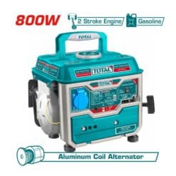 Descrição O Total TP18001 é um gerador a gasolina compacto e eficiente de 800 W, projetado para fornecer energia portátil confiável para uso doméstico, ao ar livre e em emergências. Leve e resistente, é ideal para alimentar pequenas ferramentas, eletrodomésticos ou luzes durante apagões ou em locais remotos. Com um motor econômico e mecanismo de partida fácil, é uma fonte de energia confiável onde quer que você precise. Principais características: Potência nominal de 800 W – ideal para uso leve. Motor a gasolina com baixo consumo de combustível Design compacto e leve para facilitar o transporte. Sistema de fácil arranque para operação rápida. Estrutura resistente para ambientes externos e acidentados. Ideal para uso doméstico como bateria de reserva, acampamentos e locais de trabalho. Especificações: Potência de saída: 800 W Tipo de motor: Gasolina Voltagem: 220V Frequência: 50Hz Capacidade do tanque de combustível: Aprox. 4,0L Duração: Até 6 horas