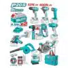 Kit combinado industrial sem fio com 9 peças Total TCKLI2098