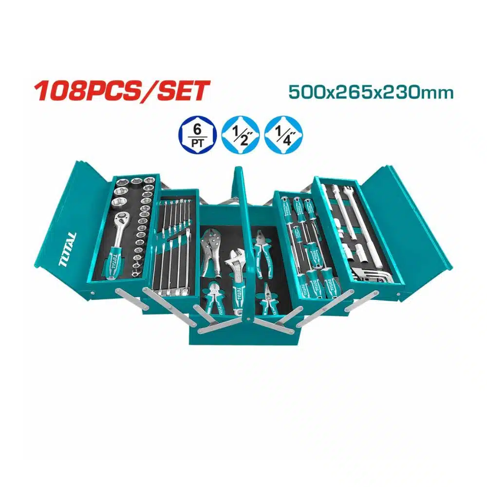 Conjunto de caixa de ferramentas THTCS121081 com 108 peças
