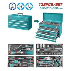 Conjunto de ferramentas TOTAL com 132 peças