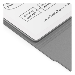 Capa tipo carteira em couro para Amazon Kindle Scribe com fecho magnético, elegante e protetora.