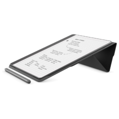 Capa tipo carteira em couro para Amazon Kindle Scribe com fecho magnético, elegante e protetora.