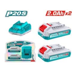 Conjunto de 2 baterias de 20 volts e carregador