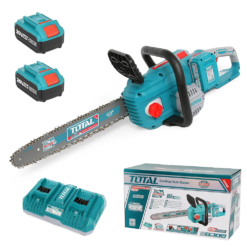 Motosserra sem escova Total Tools de 16 polegadas, 20V 4Ah + 2 baterias e carregador - TGSLI401682