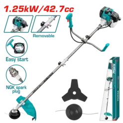 Aparador de grama e roçadeira a gasolina Total