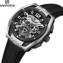 Relógio masculino cronógrafo de quartzo Naviforce NF8063 Black – Resistente à água até 3 ATM (Original) - Image 5
