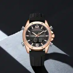 Alternative view of Relógio masculino Naviforce 9264 RoseGold Black com quartzo multifuncional (Original)