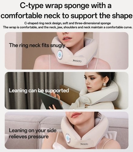 Massageador Elétrico de Pescoço Yesido MG14 com Terapia de Calor