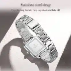 Relógio feminino FullSilver Dames Horloge Naviforce NF5065 estilo luxuoso e exclusivo (Original) - Image 9