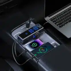 Inversor de energia veicular Powerology 300W x2 com tomada CA - Preto