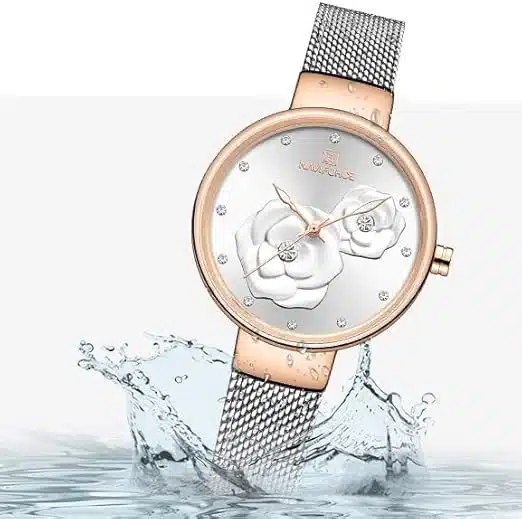 Relógio feminino SilverGold Naviforce NF5013 estilo luxuoso e exclusivo (Original) - Image 7