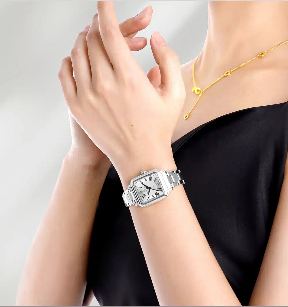 Relógio feminino FullSilver Dames Horloge Naviforce NF5065 estilo luxuoso e exclusivo (Original) - Image 7