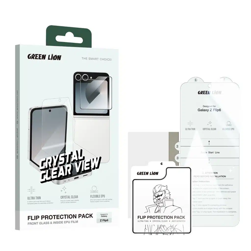 Green Lion Samsung Galaxy Z Flip 6 Fold Protection Pack - Transparente