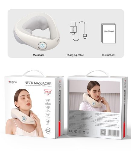 Massageador Elétrico de Pescoço Yesido MG14 com Terapia de Calor