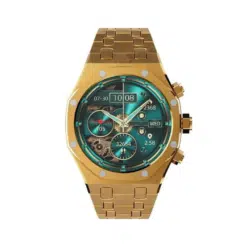 Porodo Cristallo AP Amoled Display Smart Watch Blue Dial – Gold (PD-CRISTALLOAP-GD)