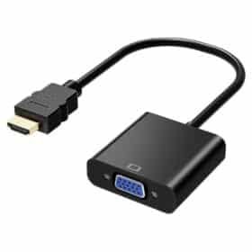 Adaptador HDMI para VGA banhado a ouro, macho para fêmea, para computador, desktop, laptop, PC, monitor, projetor, HDTV, Chromebook, Raspberry Pi, Roku, Xbox e muito mais.