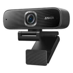 Webcam Anker PowerConf C302 Smart Full HD 2K, USB-C com microfone para PC, cancelamento de ruído, enquadramento e foco automático com IA, campo de visão individual, HDR, 30 FPS, correção de luz para conferências.