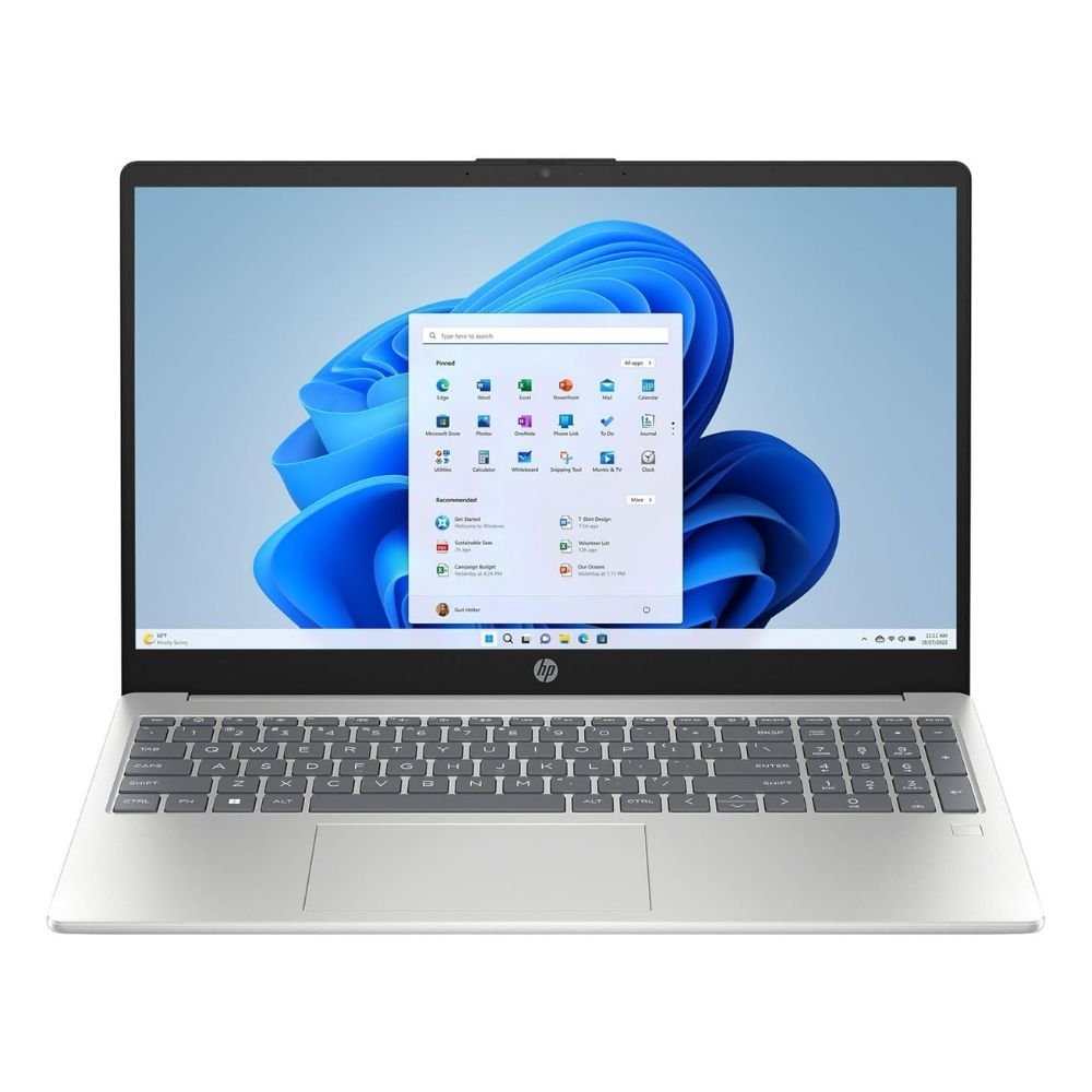 Notebook HP 15-FD0095WM com processador Intel Core i5-1235U de 12ª geração, 8 GB de RAM DDR4, SSD de 256 GB, placa de vídeo Intel Iris Xe Graphics, tela IPS FHD de 15,6 polegadas e Windows 11 Home.