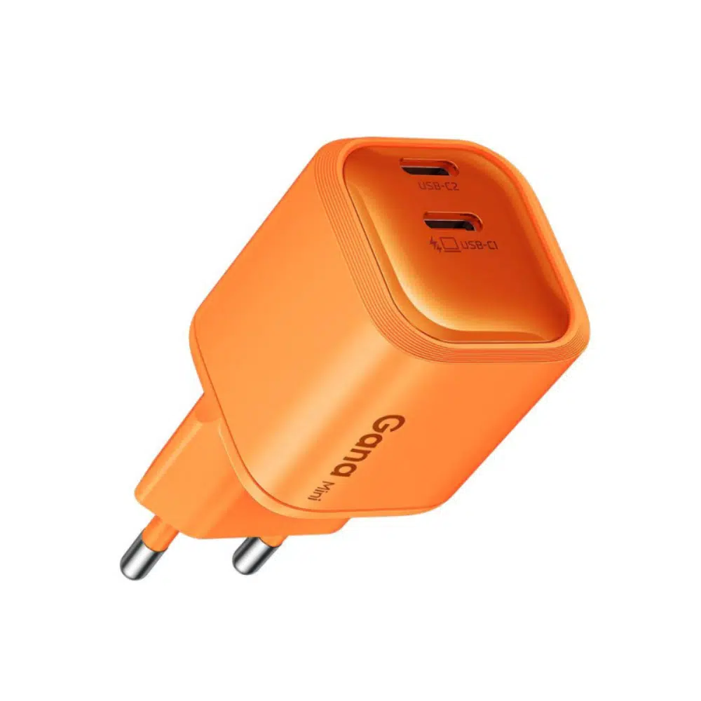 Carregador Mcdodo Gana Mini Ultimate Mini GaN de 45W com duas portas - Laranja Cósmico
