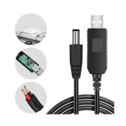 Power Bank para Roteador, Power Bank e Outros Dispositivos Durante Quedas de Energia - Adaptador 5V para 12V Preto