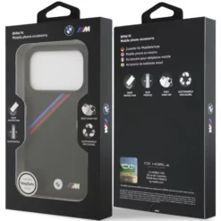 Capa de couro BMW MagSafe preta para iPhone 17 Pro – BMOHMP17L25PCSPEK